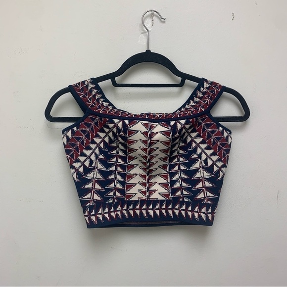 BCBGMaxAzria Kayann Off Shoulder Knit Crop Top - Picture 8 of 11